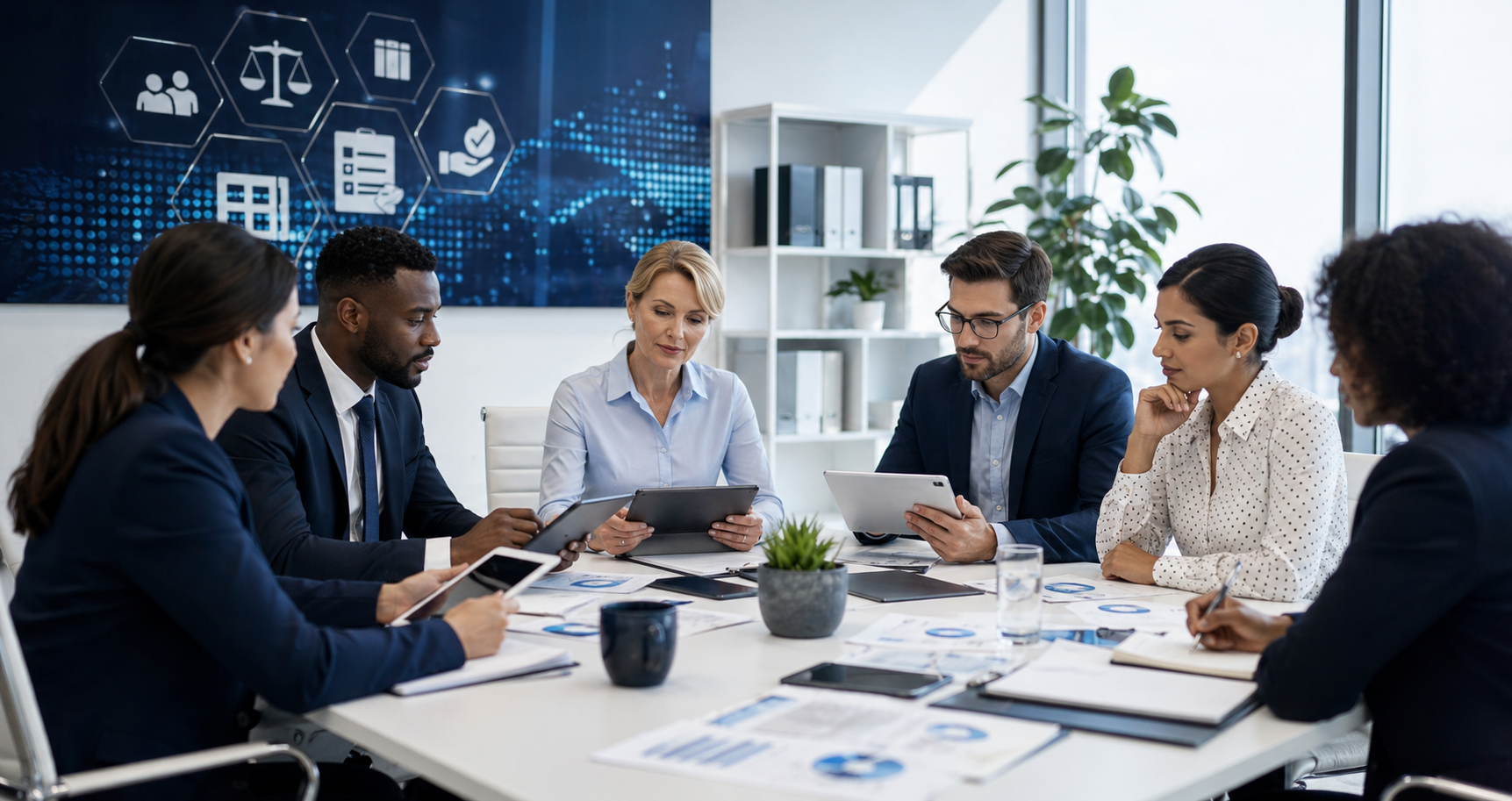 Professional team reviewing hiring compliance and employment documentation
